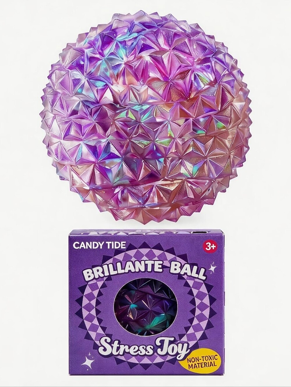 New In Package Diamond Glitter Ball Fidget Stress Squishy Toy